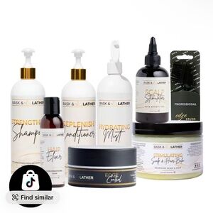 Bask & Lather Hair Care Set - White & Gold Packaging